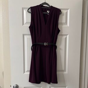 DKNY Elegant Purple Sleeveless Dress